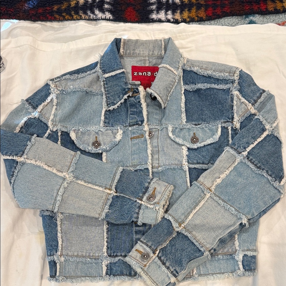 Zana-di Denim Patchwork Jacket - image 1